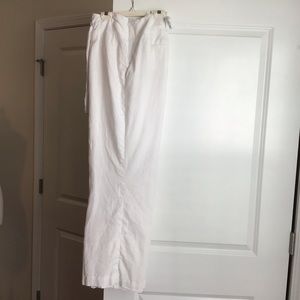 Whit linen pants - 16
